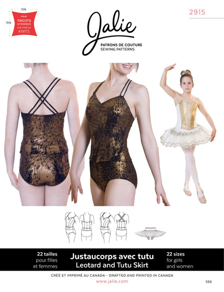Jalie 2915 Princess Seam Leotard with Tutu Skirt