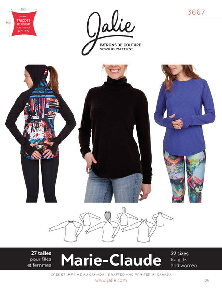 Jalie 3667 MARIE-CLAUDE Raglan Pullovers