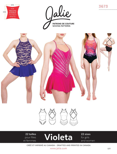 Jalie 3673 VIOLETA Open-Back Leotard and Dress