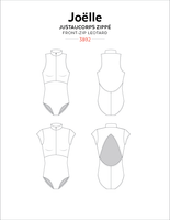 Jalie 3892 JOËLLE Half-Zip Leotards