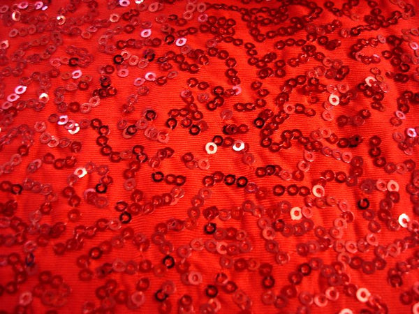 Bedazzled Poly/Spandex - Red