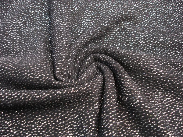 Glitter Stretch Mesh - Silver/Black
