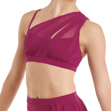 Asymmetrical Mesh Crop