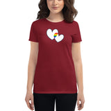Women's Two Hearts Pride t-shirt