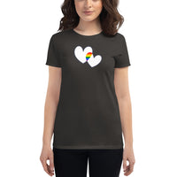 Women's Two Hearts Pride t-shirt