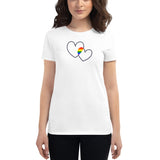 Women's Two Hearts Pride t-shirt
